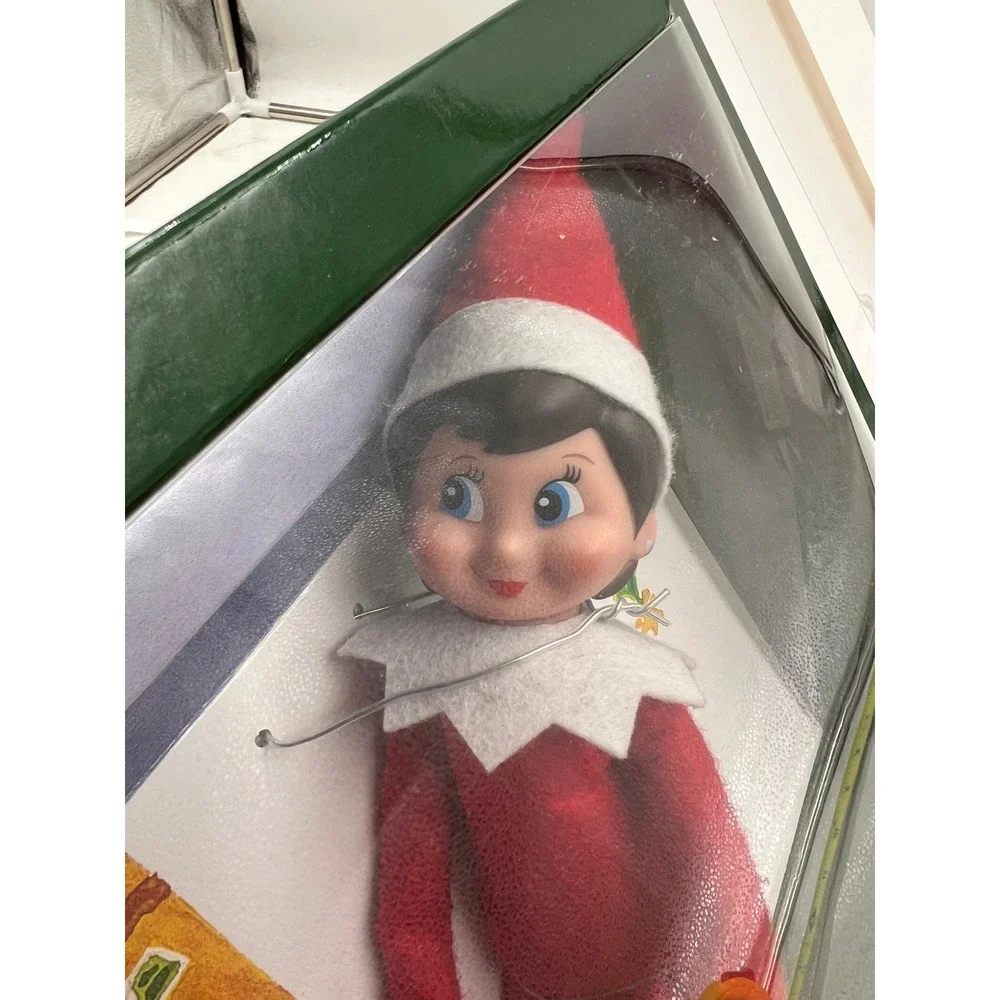 Elf on the Shelf Girl Scout Elf Dark Hair Blue Eyes Christmas Tradition No Book